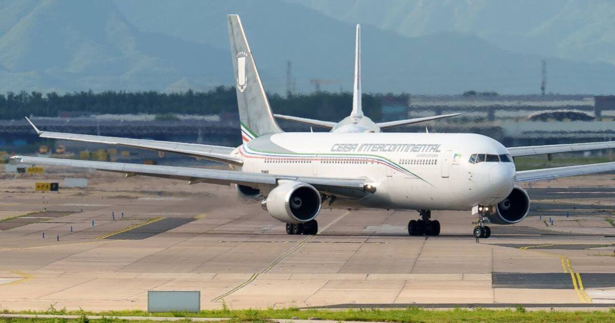 A governmental aircraft of Equatorial Guinea arrived in Belarus